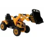 LEAN CARS Elektryczny Traktor Jeździk z Łyżką Koparki Pomarańczowy