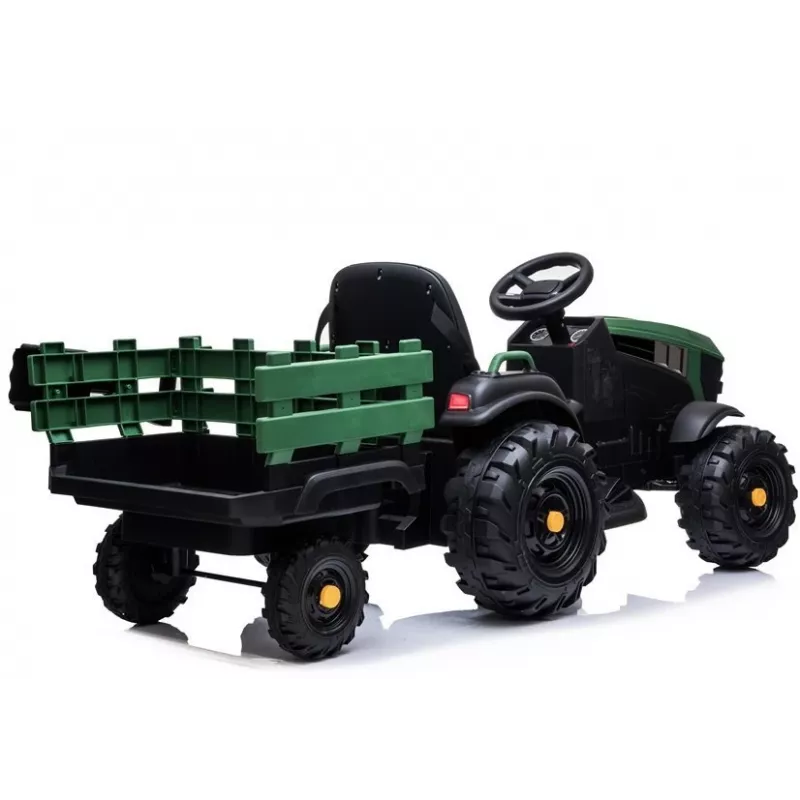 LEAN CARS Elektryczny Traktor na Akumulator z Przyczepą BDM0925 Military Green