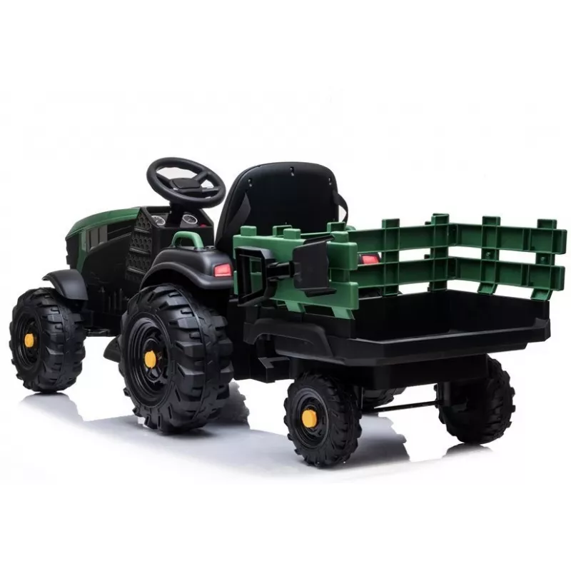 LEAN CARS Elektryczny Traktor na Akumulator z Przyczepą BDM0925 Military Green