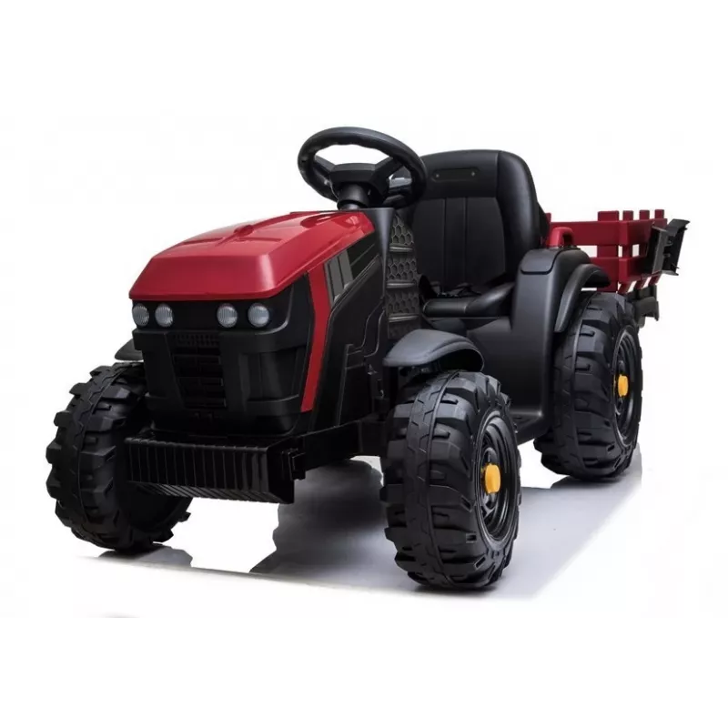 LEAN CARS Elektryczny traktor z przyczepą BDM0925 Czerwony