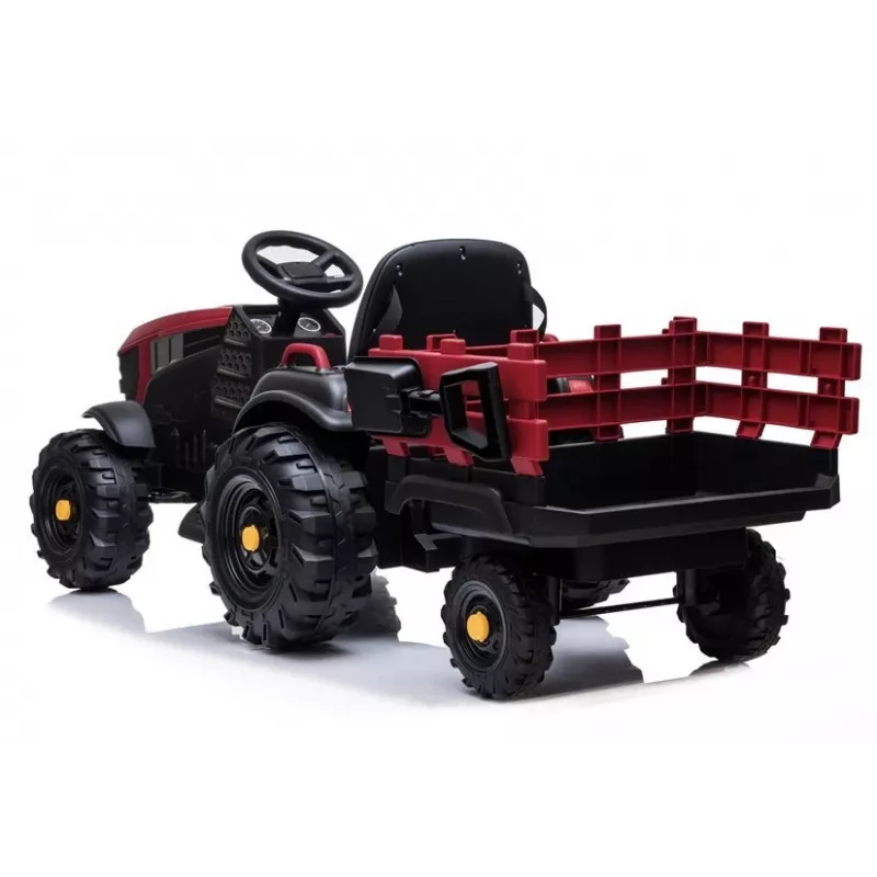 LEAN CARS Elektryczny traktor z przyczepą BDM0925 Czerwony