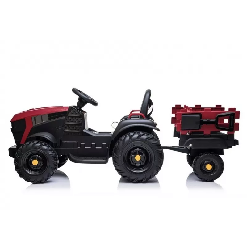 LEAN CARS Elektryczny traktor z przyczepą BDM0925 Czerwony