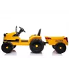 LEAN CARS Elektryczny Traktor na Pedały z Przyczepą CH9959 Żółty LED Radio