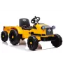 LEAN CARS Elektryczny Traktor na Pedały z Przyczepą CH9959 Żółty LED Radio