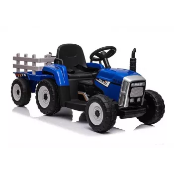LEAN CARS Elektryczny traktor na pedały z przyczepą XMX611 Niebieski