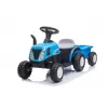 LEAN CARS Ciągnik Elektryczny z Przyczepą A009 Niebieski - 12V, 2x35W, Pilot