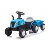 LEAN CARS Ciągnik Elektryczny z Przyczepą A009 Niebieski - 12V, 2x35W, Pilot