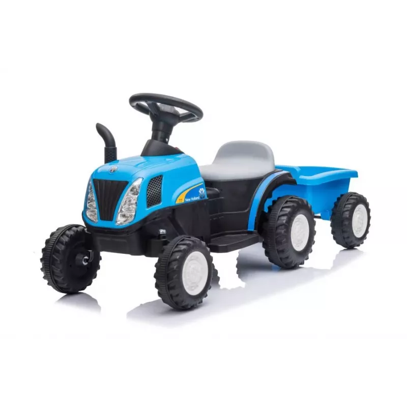 LEAN CARS Ciągnik Elektryczny z Przyczepą A009 Niebieski - 12V, 2x35W, Pilot