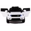 LEAN CARS HL1638 Samochodzik elektryczny dla dzieci - Biały, zasilany 12V, pilot rodzica, MP3, światła LED, koła EVA