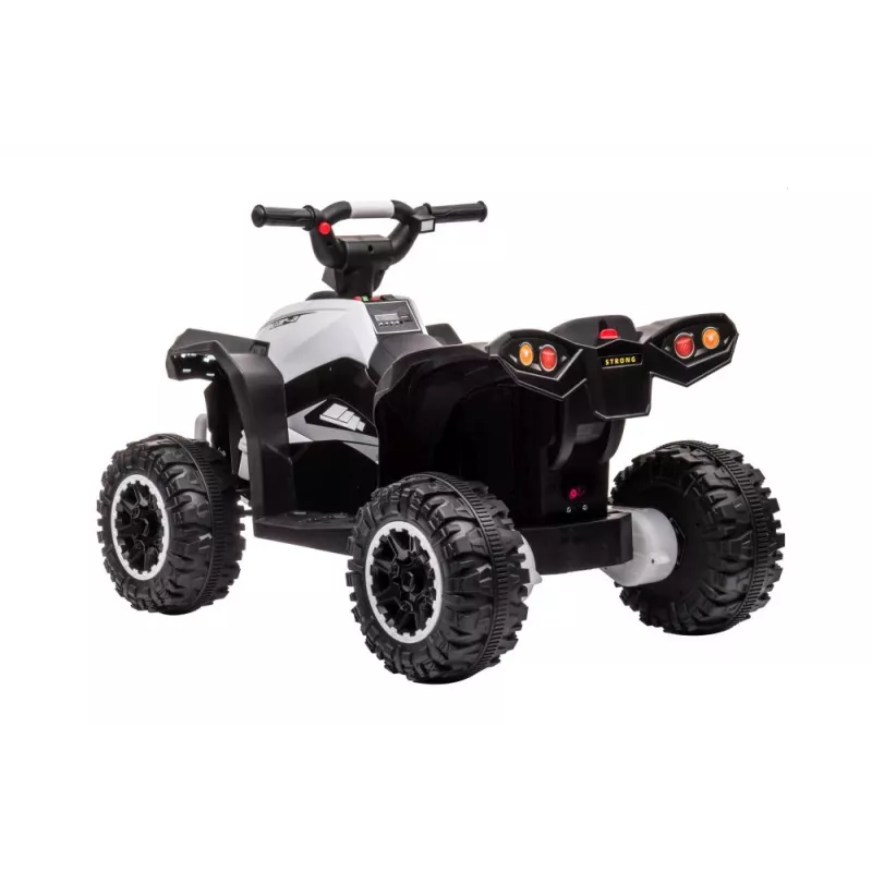 LEAN CARS HL568 Biały dziecięcy quad elektryczny na baterię – 12V 2x35W, koła EVA, światła LED, MP3/USB/AUX (Model 13558)