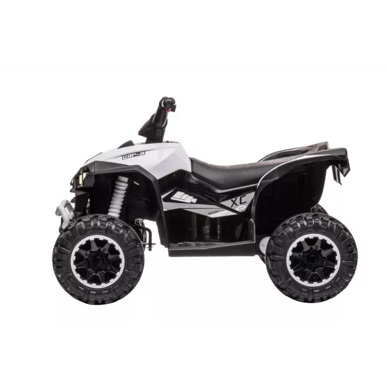 LEAN CARS HL568 Biały dziecięcy quad elektryczny na baterię – 12V 2x35W, koła EVA, światła LED, MP3/USB/AUX (Model 13558)