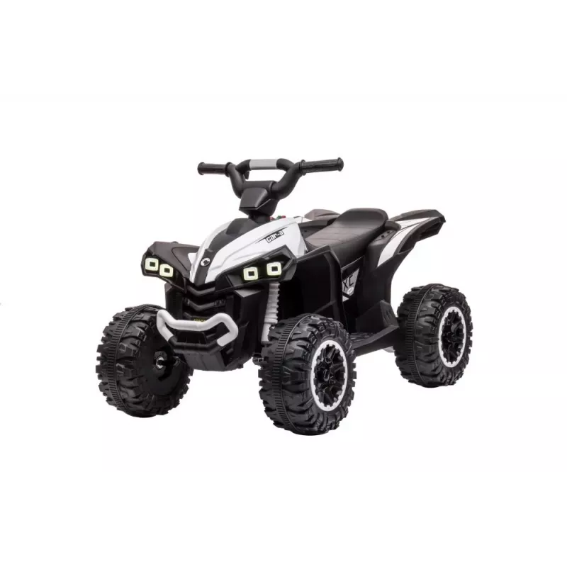 LEAN CARS HL568 Biały dziecięcy quad elektryczny na baterię – 12V 2x35W, koła EVA, światła LED, MP3/USB/AUX (Model 13558)