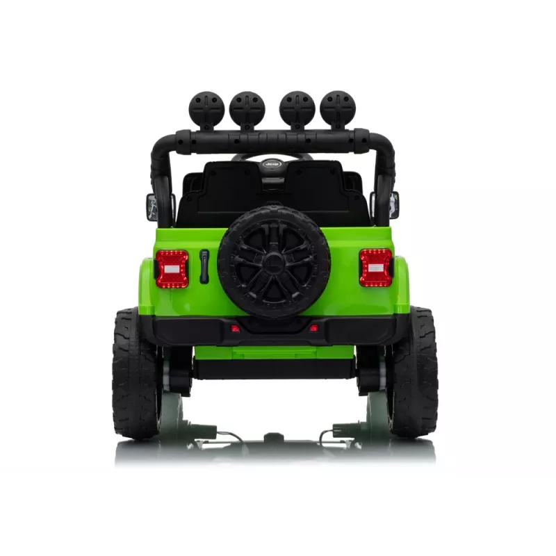 LEAN CARS Jeep Rubicon DK-JWR558 24V Zielony Pojazd do jazdy zasilany baterią