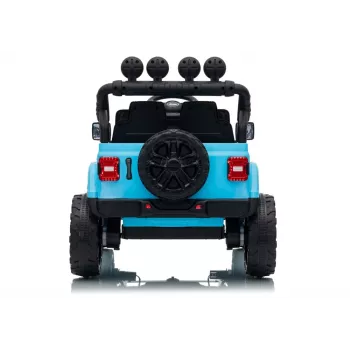 LEAN CARS Jeep Rubicon DK-JWR558 24V Jasnoniebieski pojazd akumulatorowy do jazdy z pilotem zdalnego sterowania dla rodziców