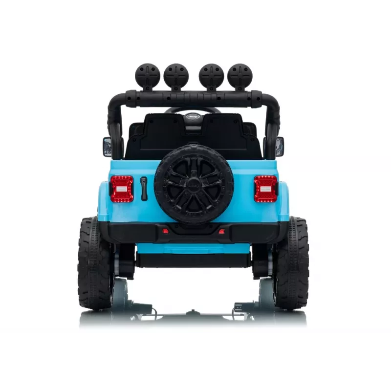LEAN CARS Jeep Rubicon DK-JWR558 24V Jasnoniebieski pojazd akumulatorowy do jazdy z pilotem zdalnego sterowania dla rodziców