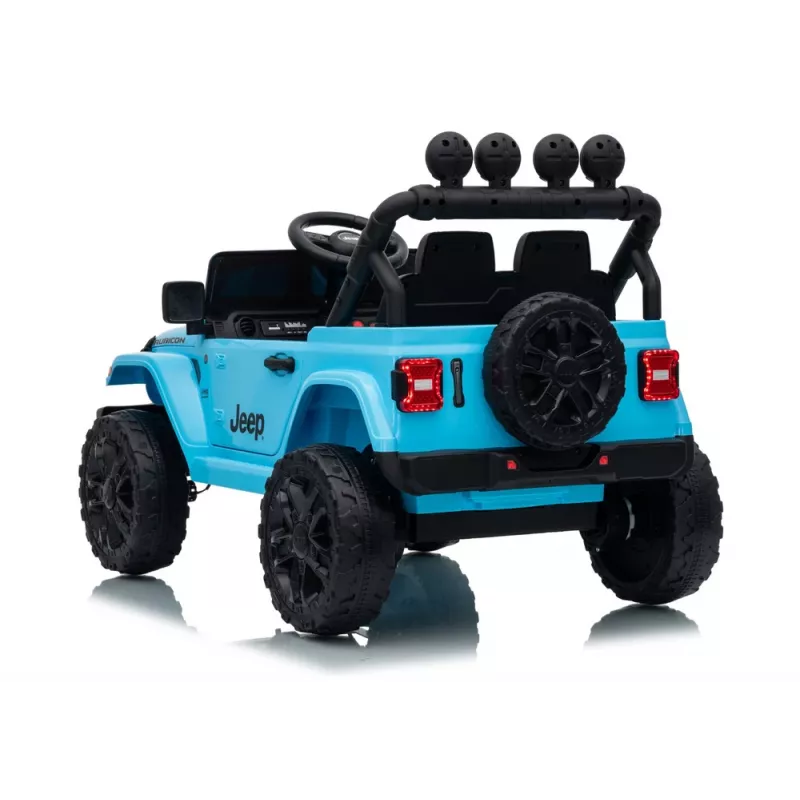 LEAN CARS Jeep Rubicon DK-JWR558 24V Jasnoniebieski pojazd akumulatorowy do jazdy z pilotem zdalnego sterowania dla rodziców