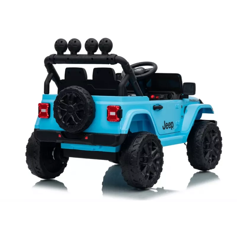 LEAN CARS Jeep Rubicon DK-JWR558 24V Jasnoniebieski pojazd akumulatorowy do jazdy z pilotem zdalnego sterowania dla rodziców