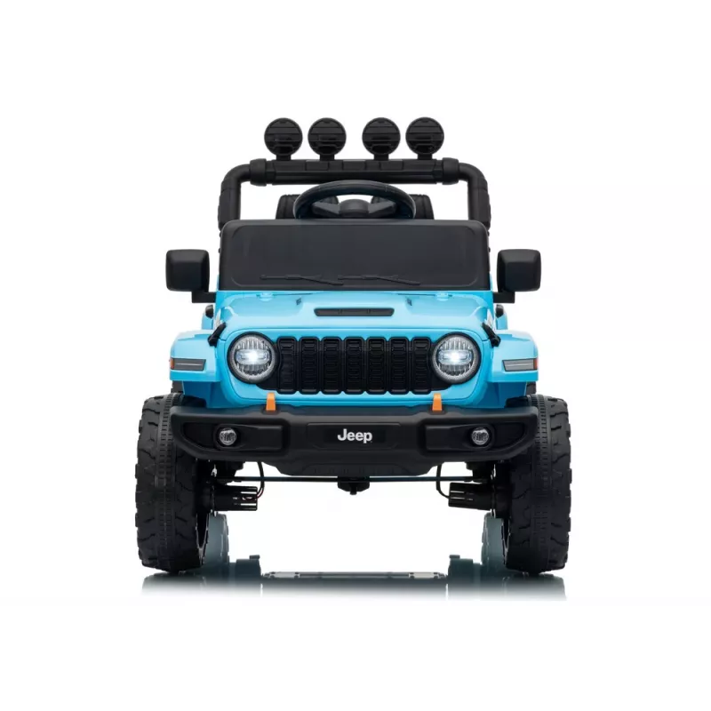 LEAN CARS Jeep Rubicon DK-JWR558 24V Jasnoniebieski pojazd akumulatorowy do jazdy z pilotem zdalnego sterowania dla rodziców
