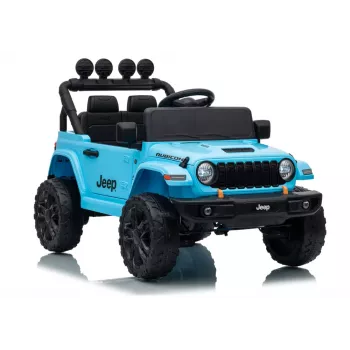 LEAN CARS Jeep Rubicon DK-JWR558 24V Jasnoniebieski pojazd akumulatorowy do jazdy z pilotem zdalnego sterowania dla rodziców