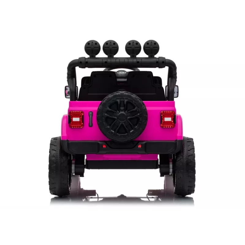LEAN CARS Jeep Rubicon DK-JWR558 24V Pink Battery-Powered Ride-On Vehicle