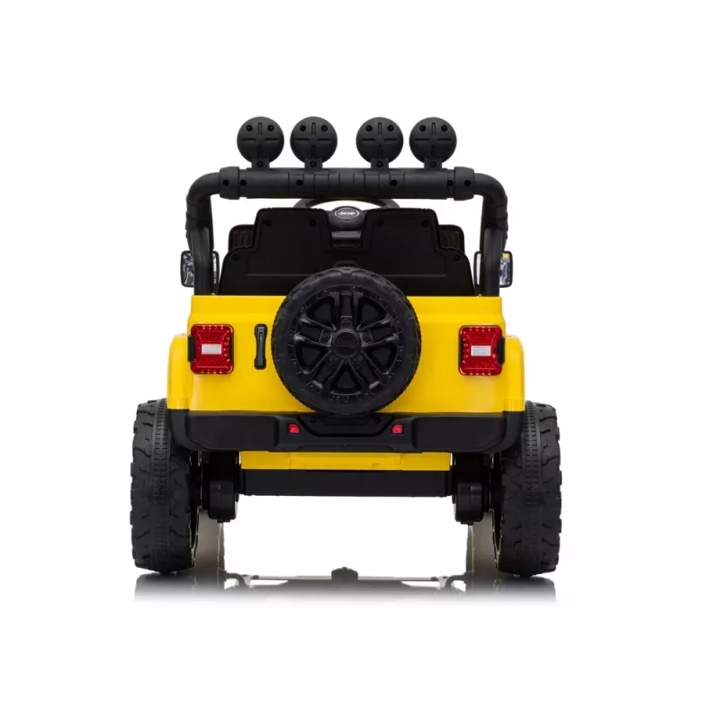 LEAN CARS Jeep Rubicon DK-JWR558 24V żółty pojazd na akumulator z pilotem