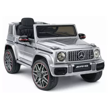 LEAN CARS Mercedes AMG G 63 Silver Painted Battery-Operated Car