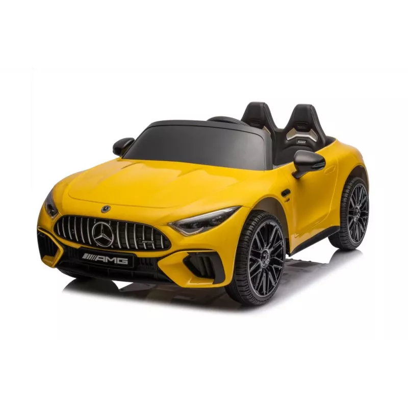 LEAN CARS Mercedes AMG SL63 Samochód na baterie, malowany na żółto