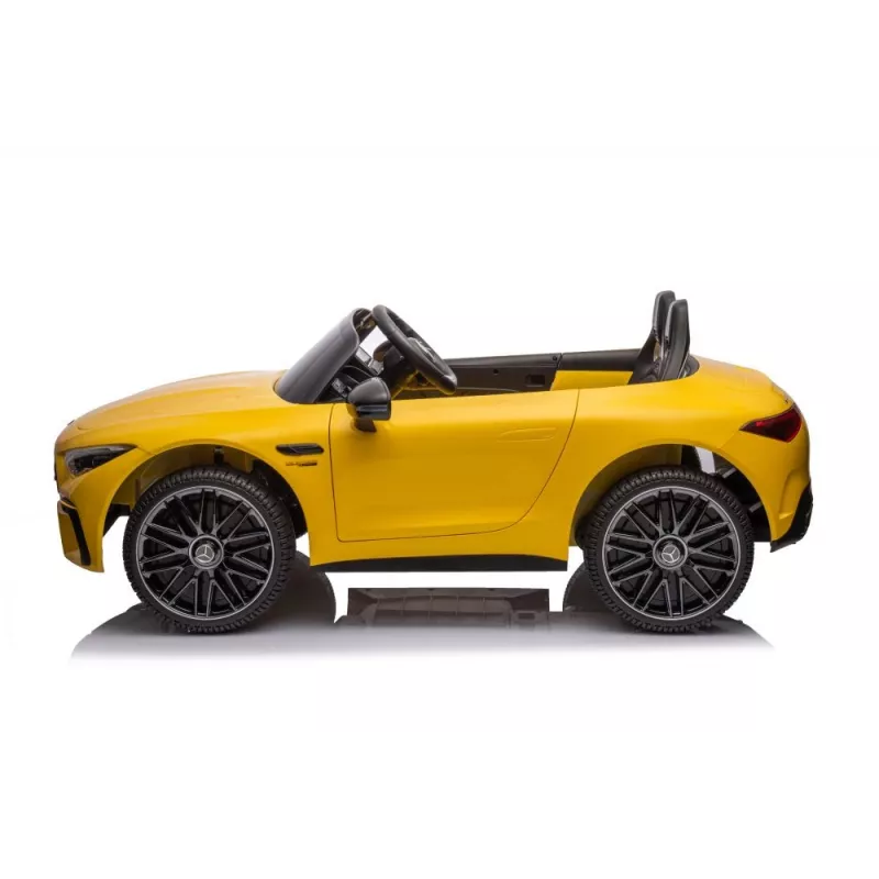 LEAN CARS Mercedes AMG SL63 Samochód na baterie, malowany na żółto