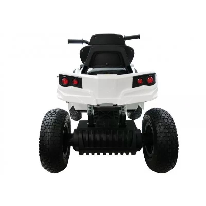 LEAN CARS Quad BDM0906 Elektryczny pojazd jezdny z pompowanymi kołami, światłami LED i MP3 Biały