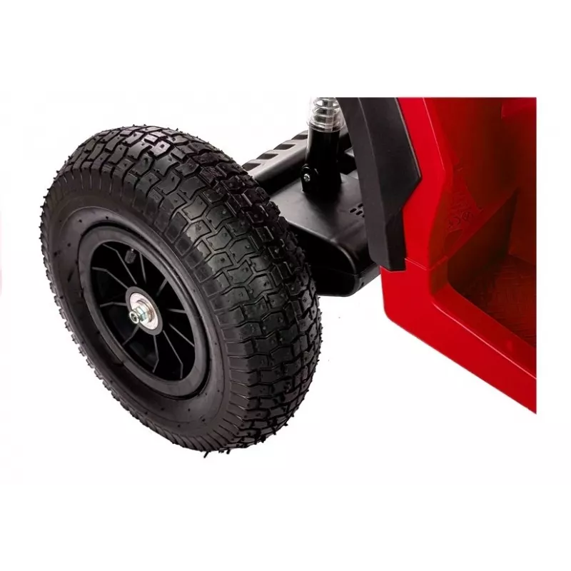 LEAN CARS Quad BDM0906 Elektryczny pojazd jezdny z pompowanymi kołami, światłami LED, MP3 - Czerwony