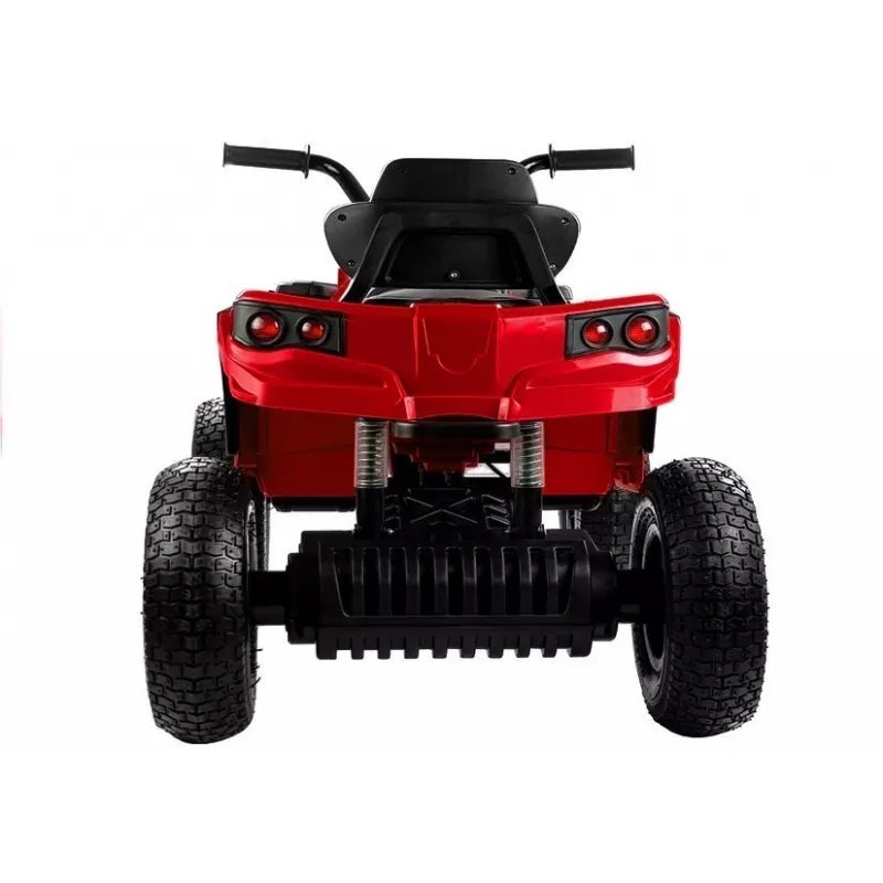 LEAN CARS Quad BDM0906 Elektryczny pojazd jezdny z pompowanymi kołami, światłami LED, MP3 - Czerwony