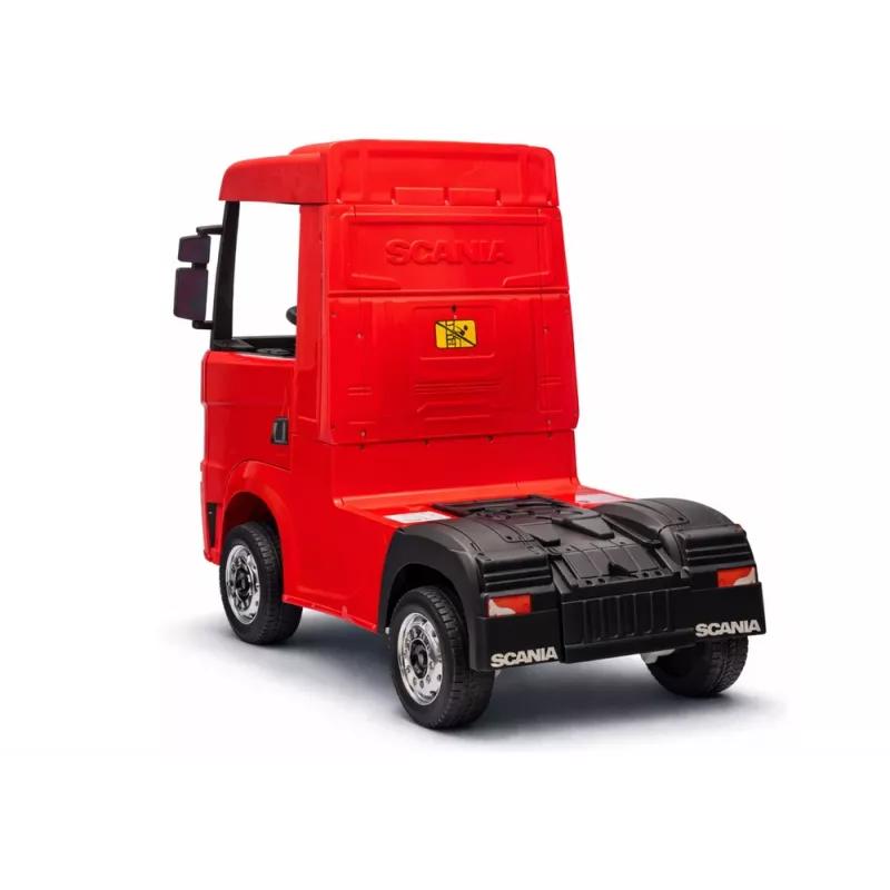 LEAN CARS Scania 500R HL698 12V elektryczny samochód na akumulator 4x4 czerwony malowany z pilotem