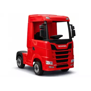 LEAN CARS Scania 500R HL698 12V elektryczny samochód na akumulator 4x4 czerwony malowany z pilotem