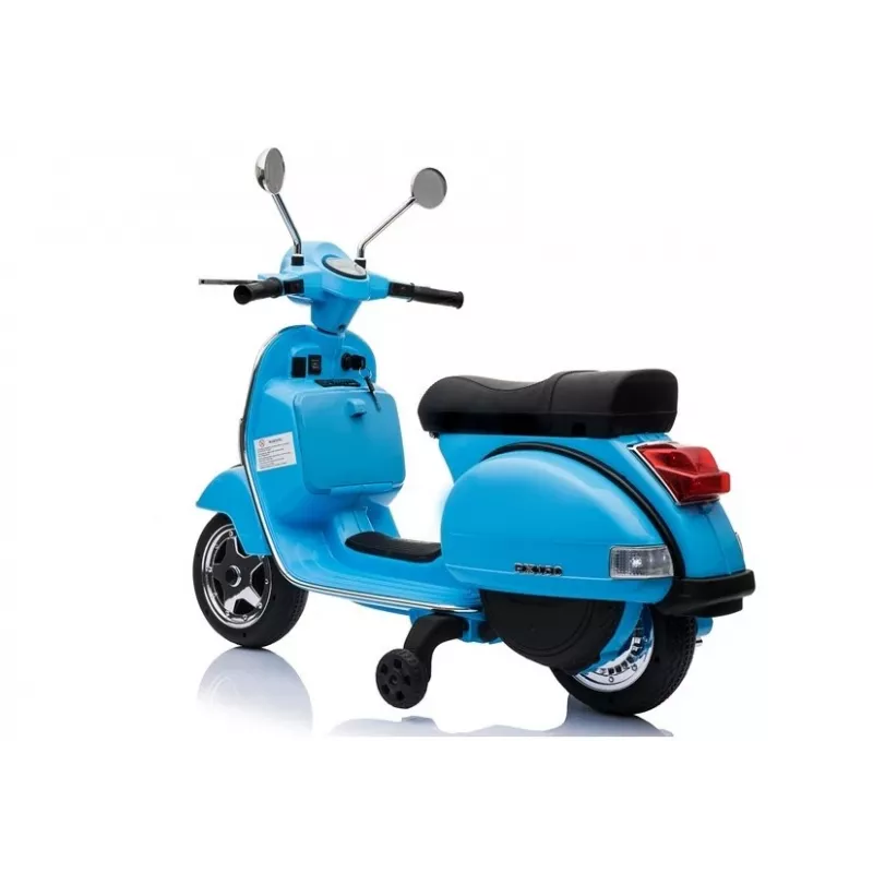 LEAN CARS Vespa Scooter Elektryczny Motocykl Jeździk - Niebieski