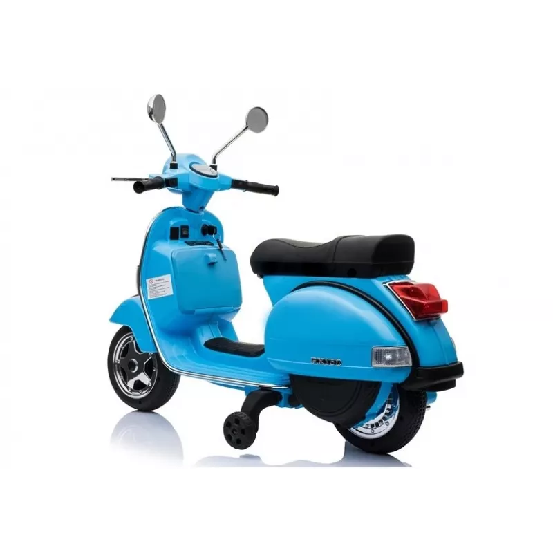 LEAN CARS Vespa Scooter Elektryczny Motocykl Jeździk - Niebieski