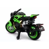 LEAN CARS XW-07 Motocykl elektryczny dla dzieci z podświetlanymi kołami LED, zielony