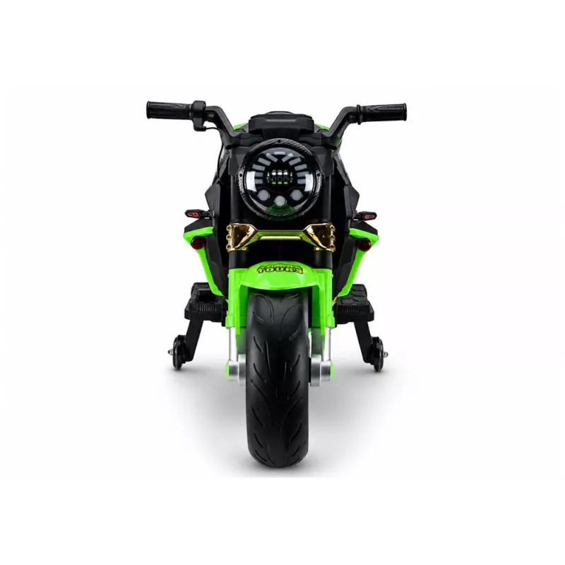 LEAN CARS XW-07 Motocykl elektryczny dla dzieci z podświetlanymi kołami LED, zielony