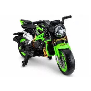 LEAN CARS XW-07 Motocykl elektryczny dla dzieci z podświetlanymi kołami LED, zielony