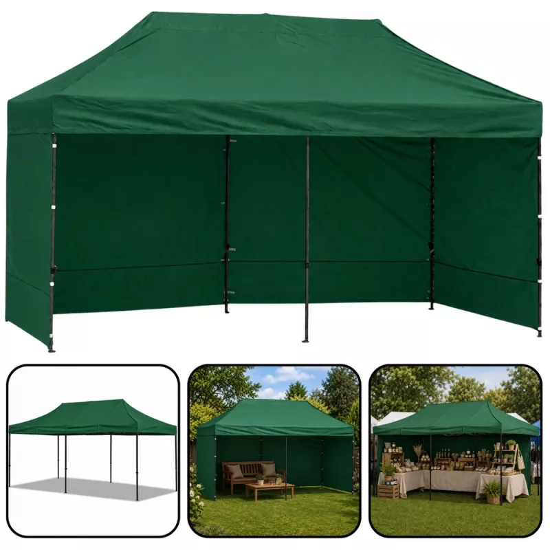 LEAN Express Garden Tent Catering Commercial Pavilion Green 3x6 M