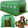 LEAN Foliengewächshaus PRO Gestell 25mm 12x3x2m 36m² | Verzinkter Stahl, UV-4 PE-Folie, Aufrollfenster
