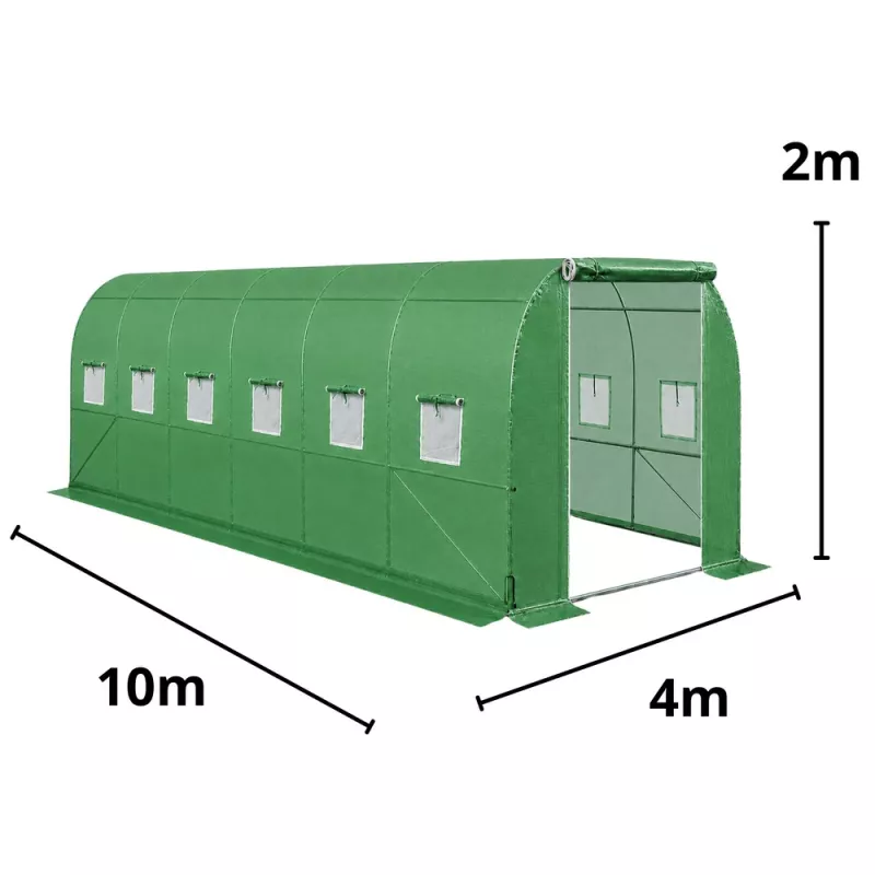 LEAN Garden Tunel foliowy szklarniowy PRO stelaż 25MM 10x4x2M 40M²
