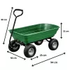 LEAN Wózek ogrodowy z wywrotną tacą, zielony, 120 kg