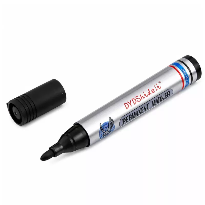 LEAN Marker permanentny wodoodporny końcówka dłutowa czarny 1 szt.
