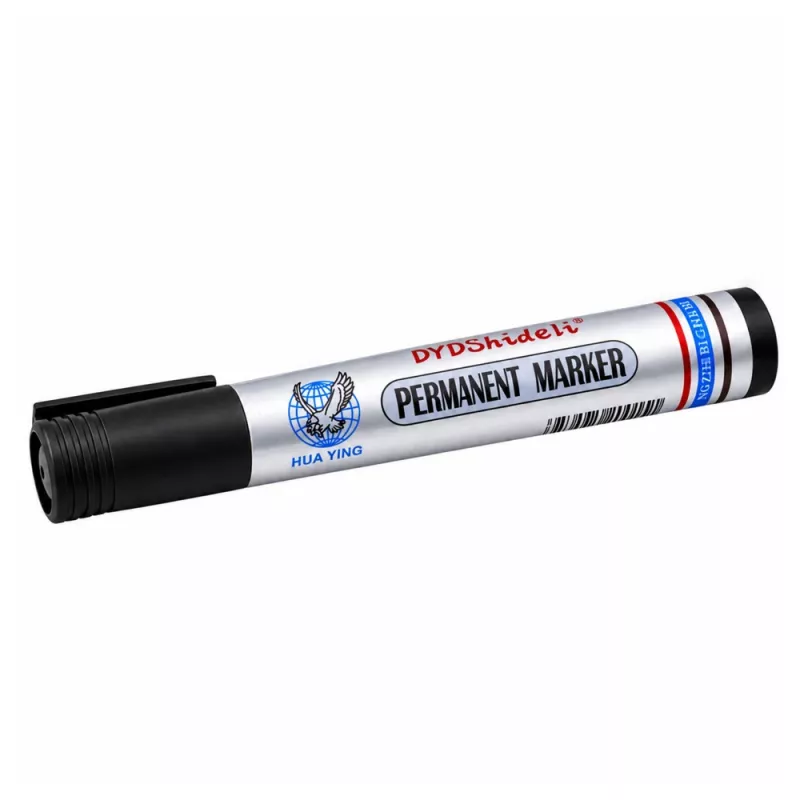 LEAN Marker permanentny wodoodporny końcówka dłutowa czarny 1 szt.