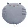 LEAN Round Plush Chair Cushion Cat Gray Soft Seat 40 cm
