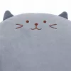 LEAN Round Plush Chair Cushion Cat Gray Soft Seat 40 cm