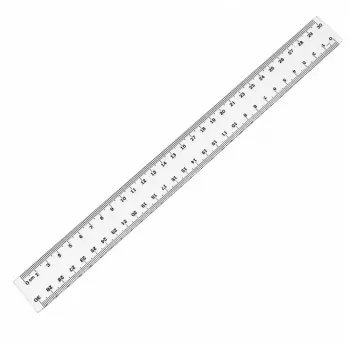 LEAN SCHOOL TAURUS Linijka plastikowa 30 cm – przezroczysta, odporna na złamanie, metryczna