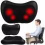 Poduszka do masażu Shiatsu LEAN na plecy i szyję z grzałką, czarna