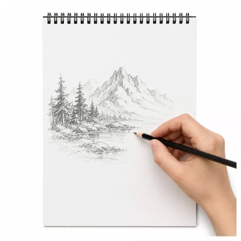 LEAN Sketchbook Spiral Drawing Pad A4 160 g/m² 60 Pages