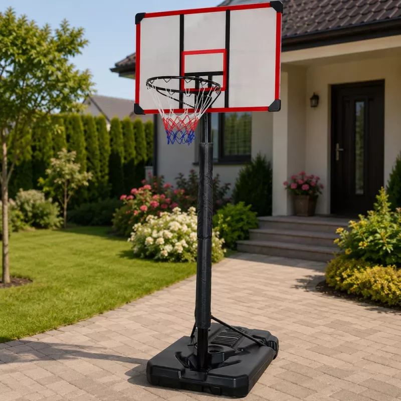 LEAN SPORT Kosz do koszykówki mobilny z regulacją wysokości 200-305 cm